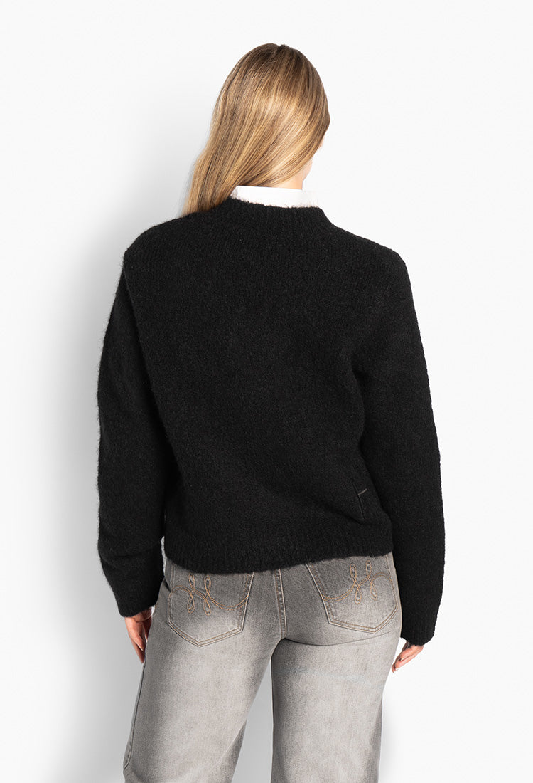 Pernille Short Cardigan Jet Black