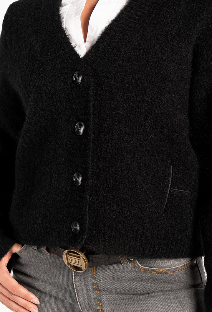 Pernille Short Cardigan Jet Black