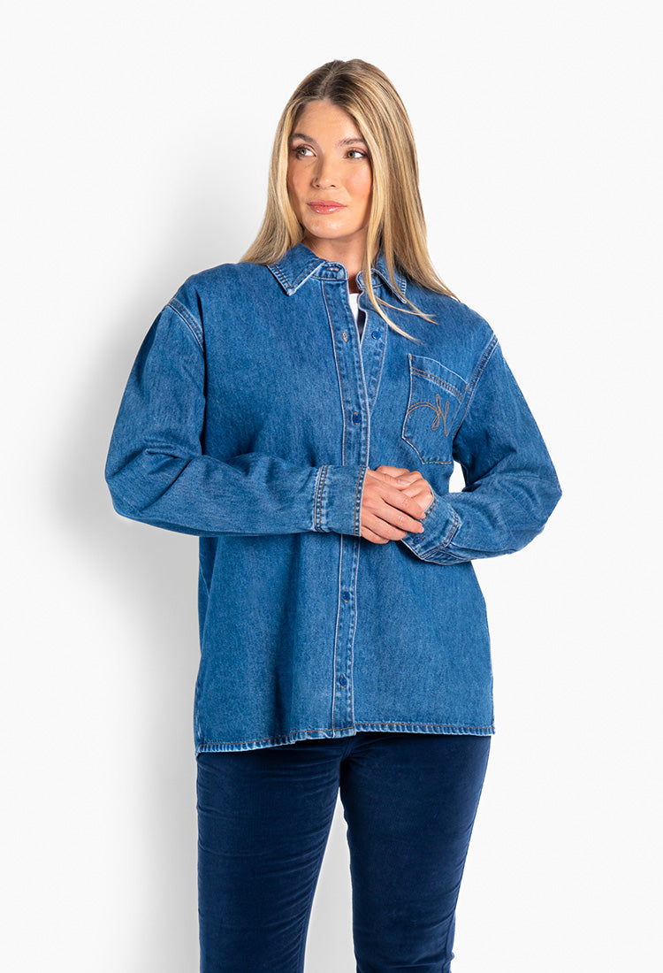 Sammy Blue Shirt Medium Wash Denim