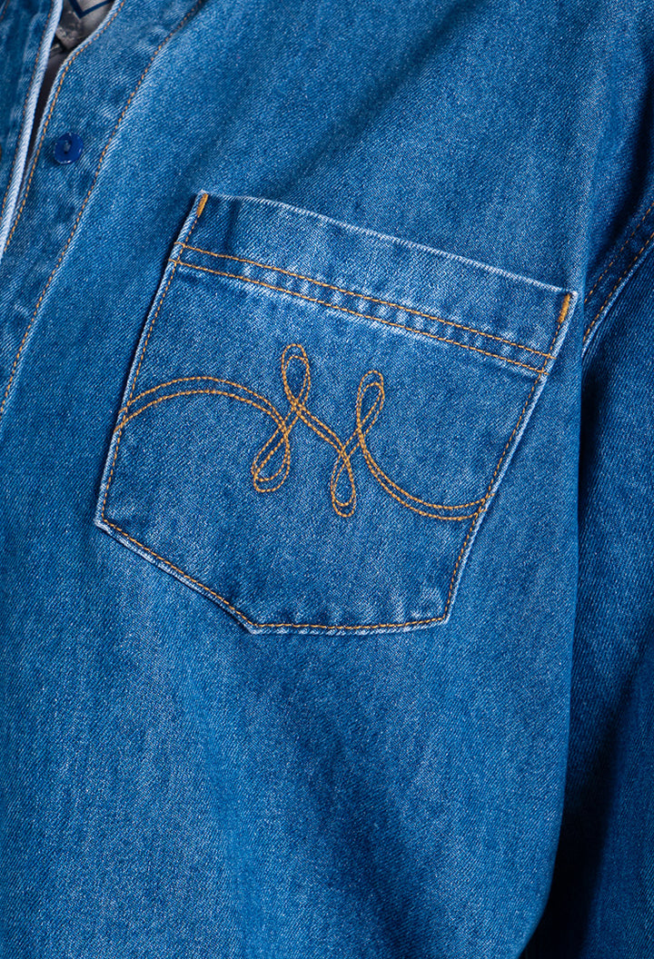 Sammy Blue Shirt Medium Wash Denim