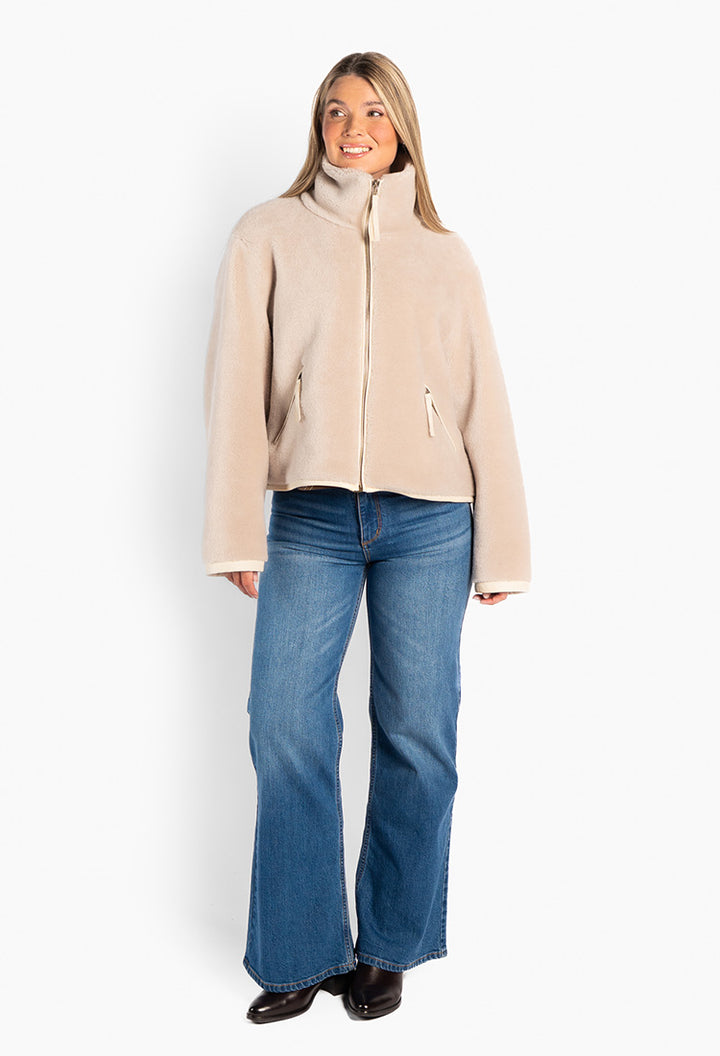 Kellie Shearling Jacket Beige