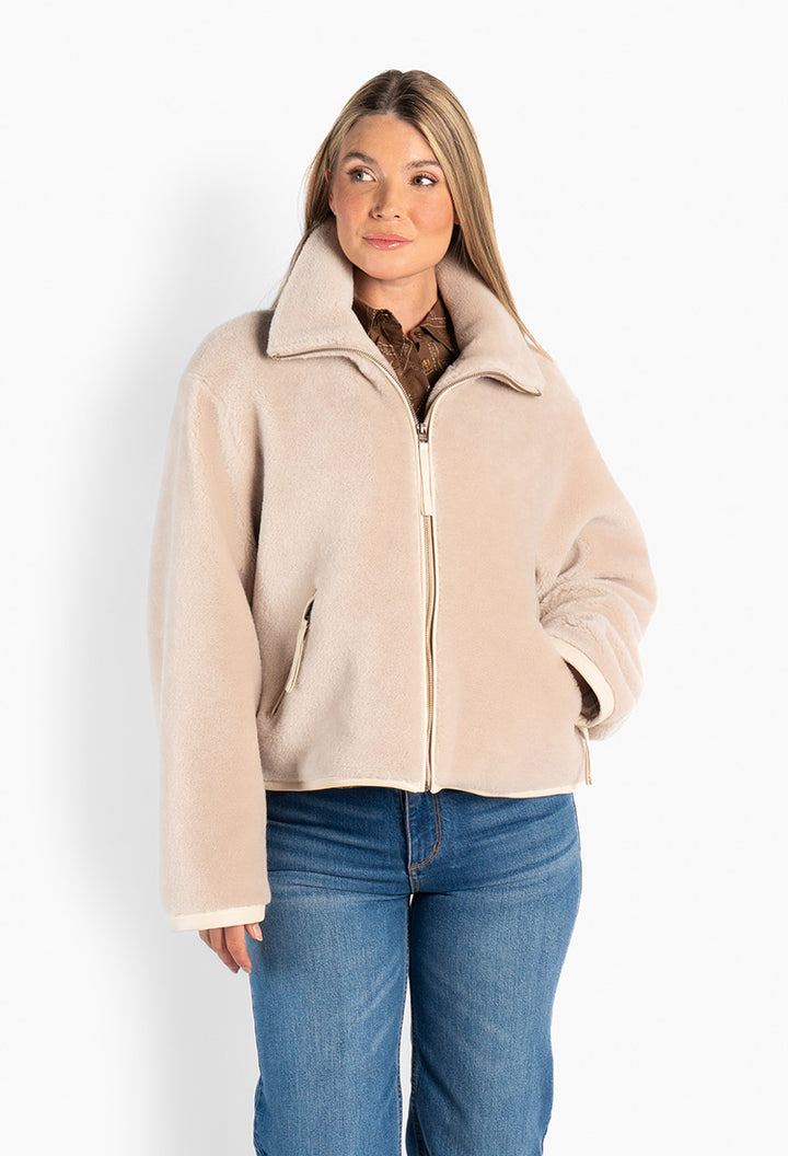 Kellie Shearling Jacket Beige