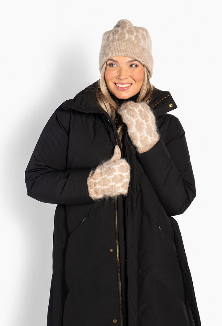 Hést GERA Mittens Light Brown Melange