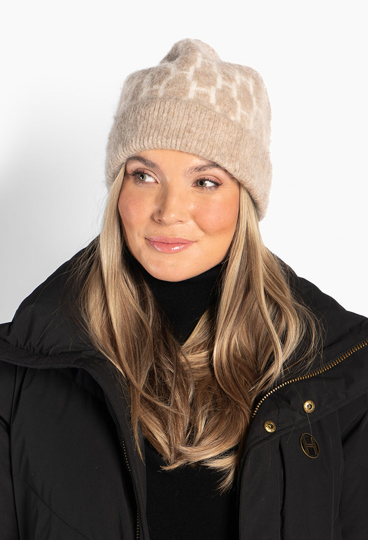 Hést GERA Beanie Light Brown Melange