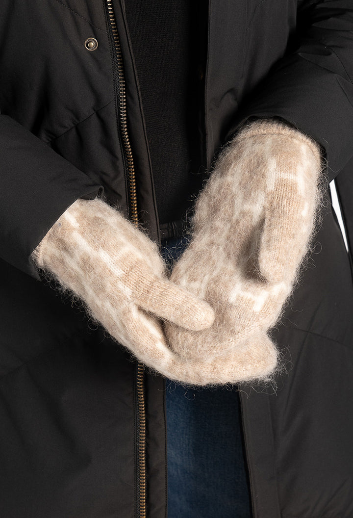 Hést GERA Mittens Light Brown Melange