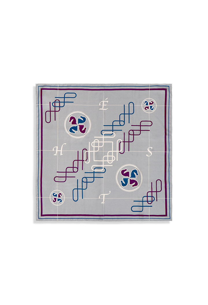 Annie Silk Scarf Small Grey