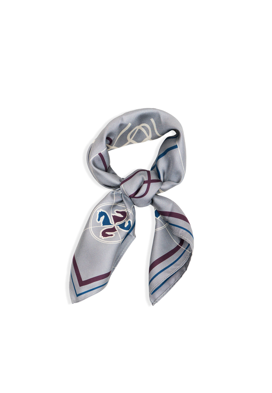 Annie Silk Scarf Small Grey