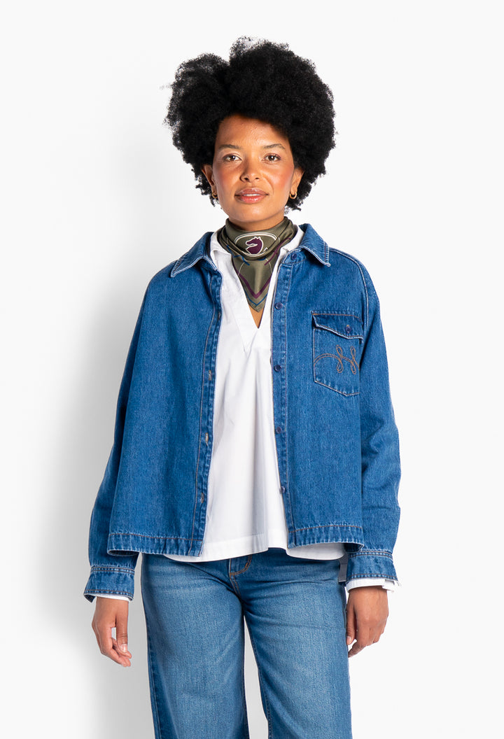 Kylie Blue Shirt Medium Wash Denim