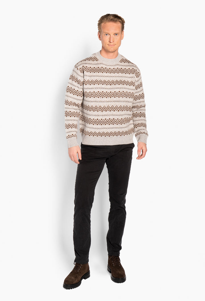 Esben Isle Sweater Grey Melange