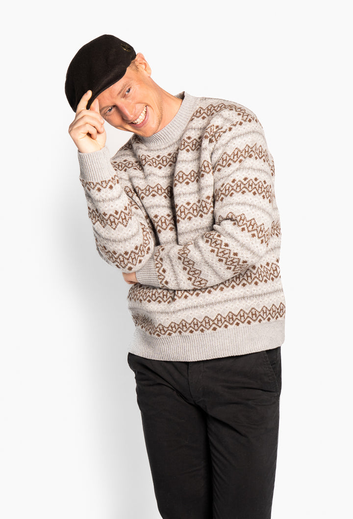 Esben Isle Sweater Grey Melange