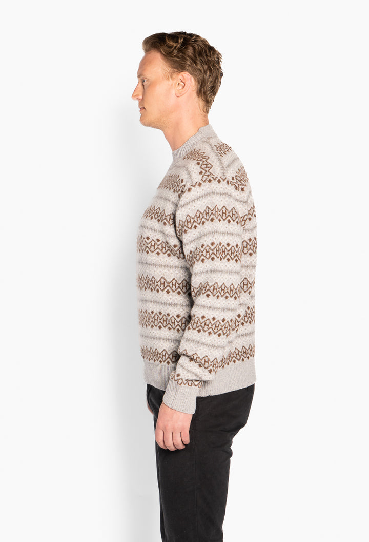 Esben Isle Sweater Grey Melange