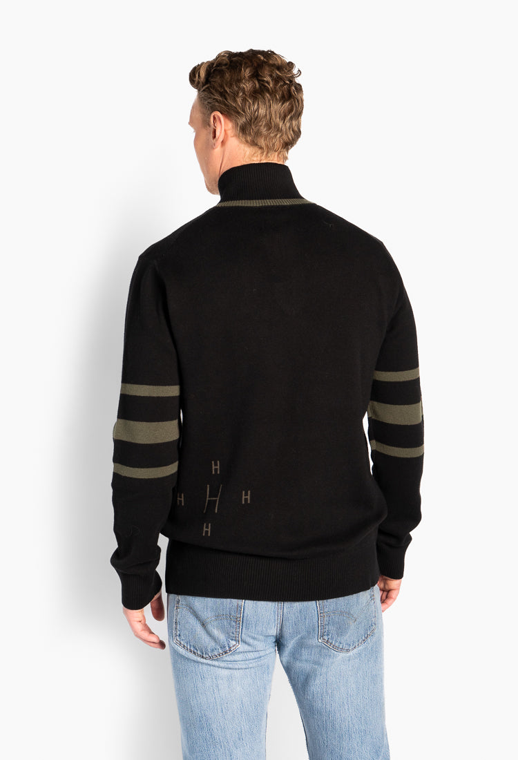 Sam Half Zip Jet Black