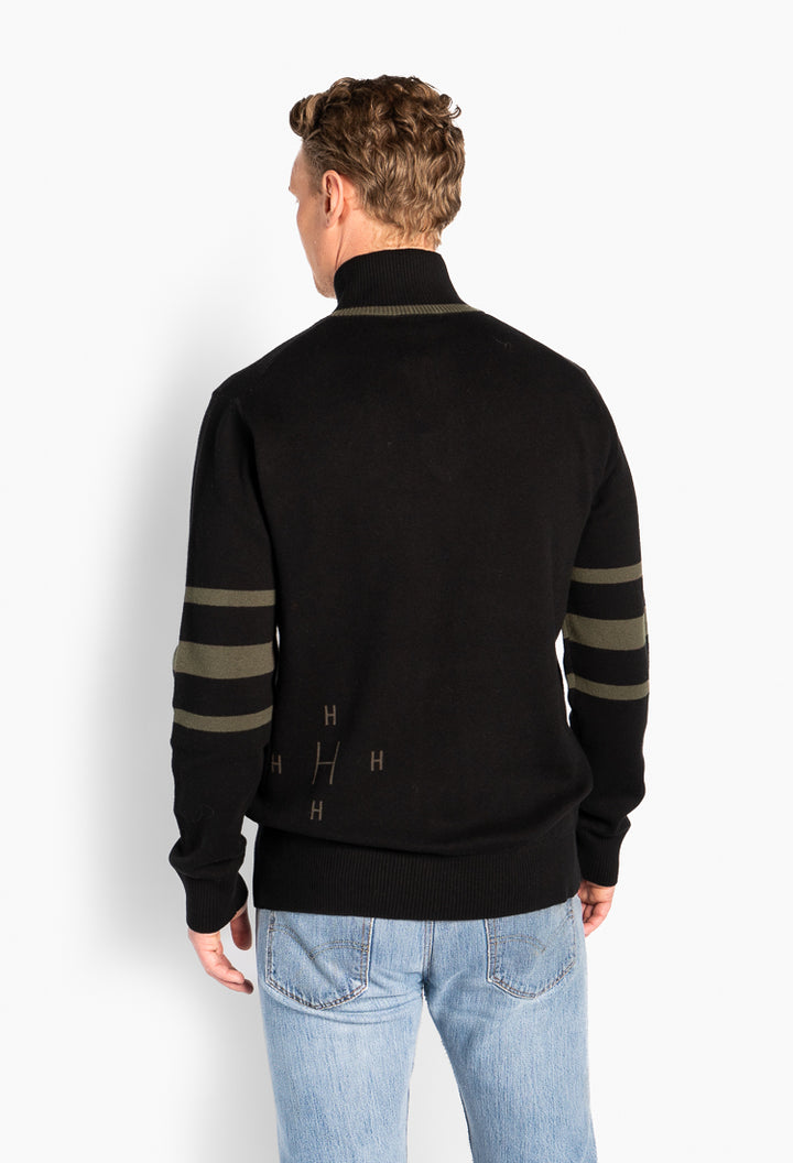 Sam Half Zip Jet Black