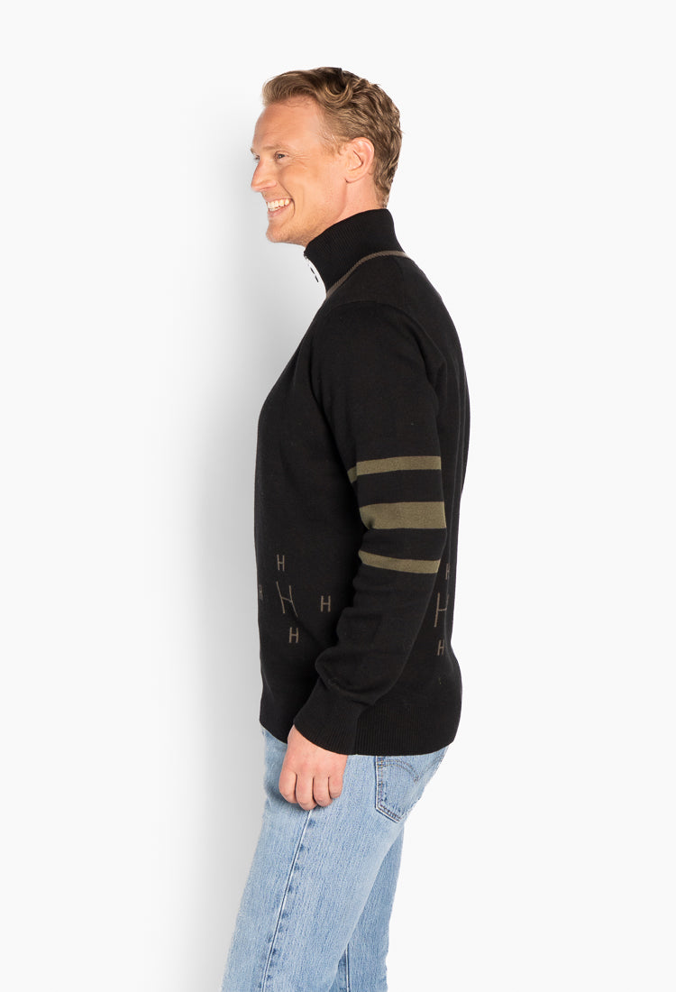 Sam Half Zip Jet Black