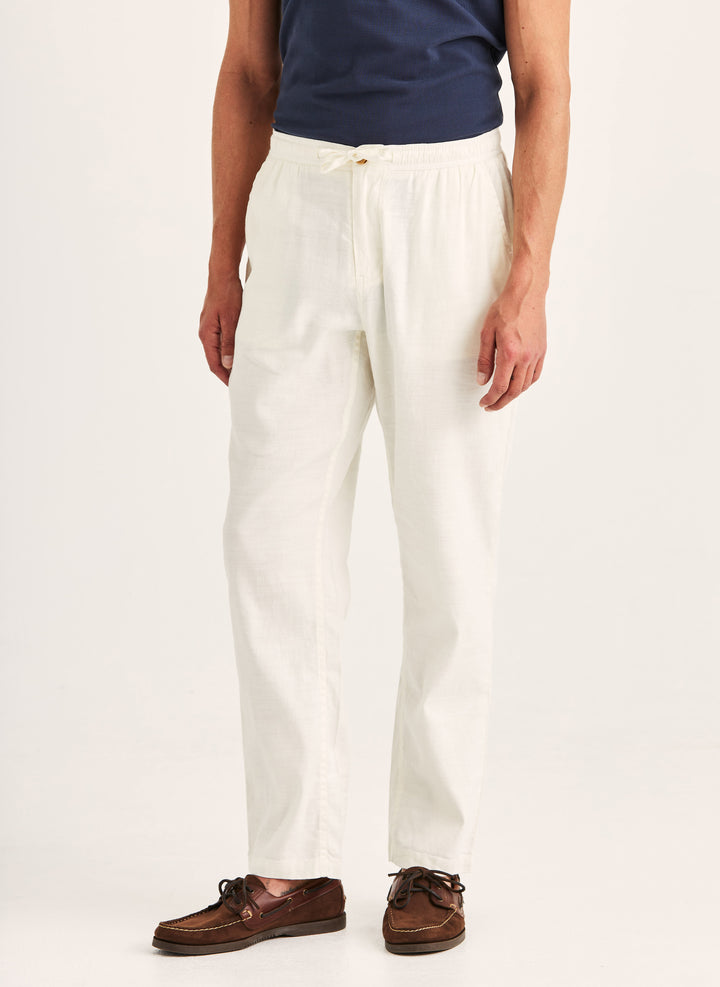 Morris Fenix Linen Trouser 02 Off White