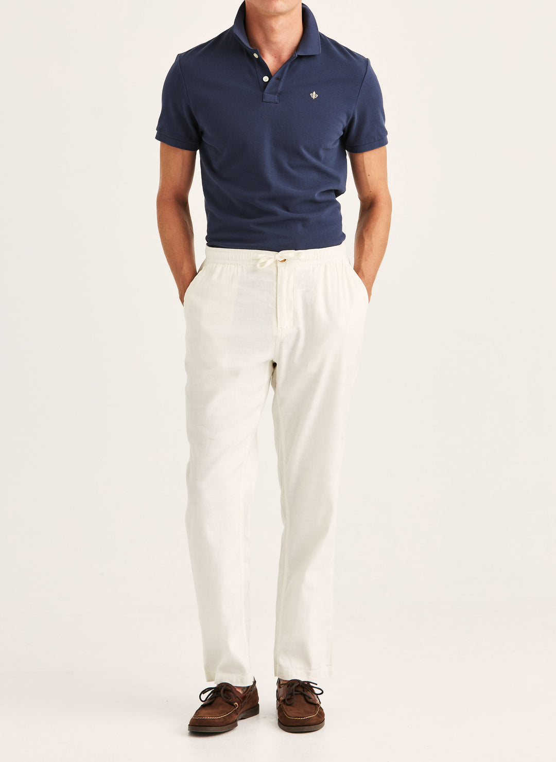 Morris Fenix Linen Trouser 02 Off White