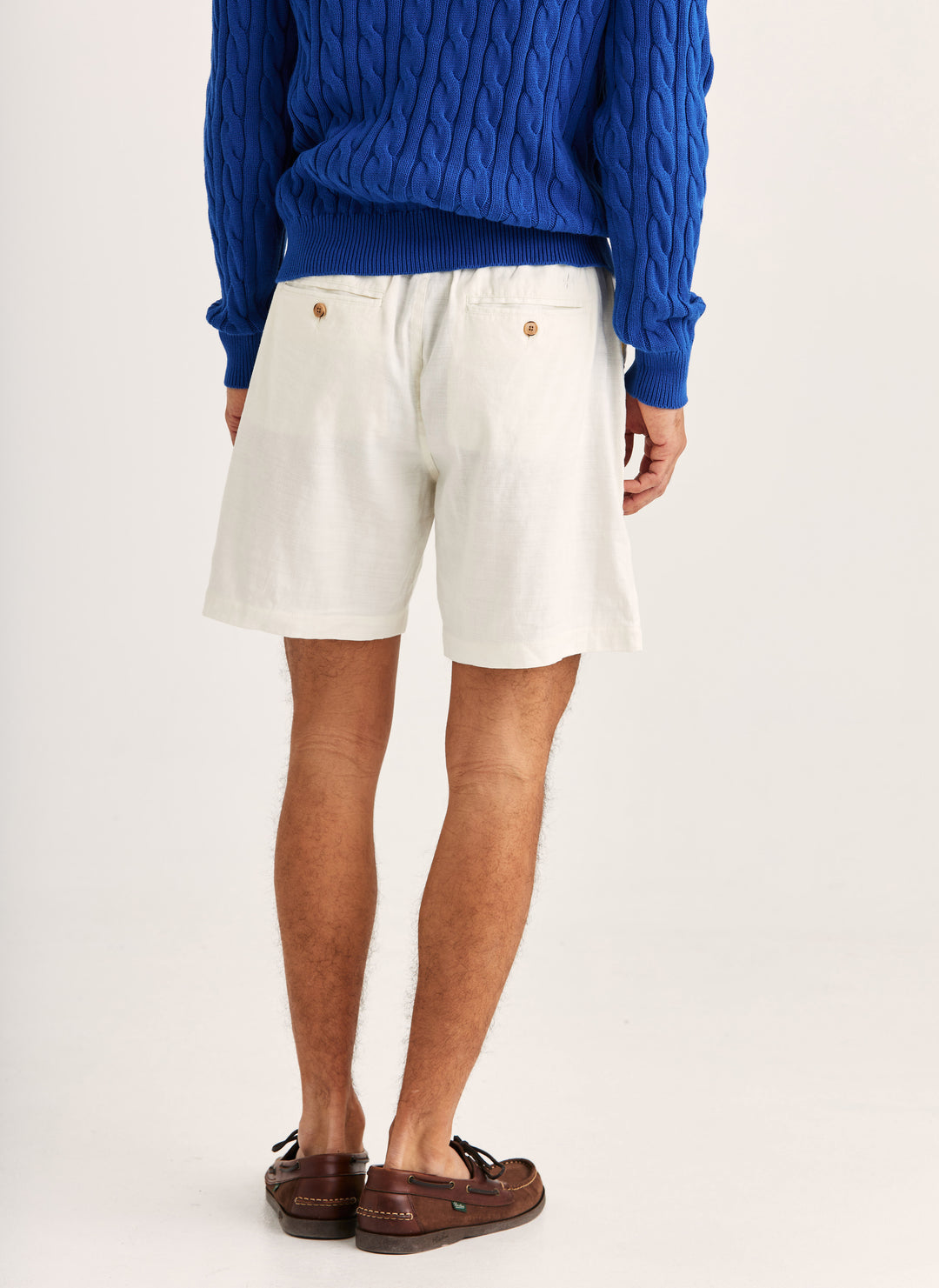 Morris Fenix Linen Shorts 02 Off White
