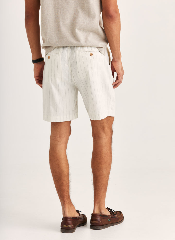 Morris Fenix Linen Shorts 03 Off White