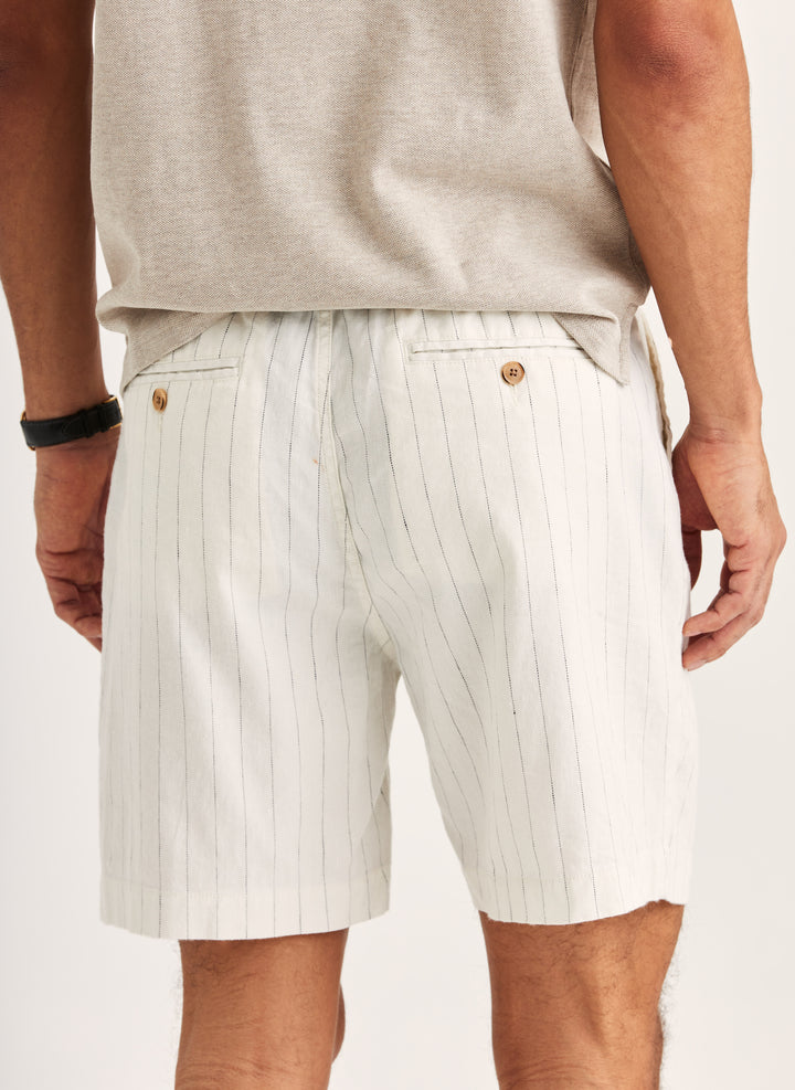 Morris Fenix Linen Shorts 03 Off White