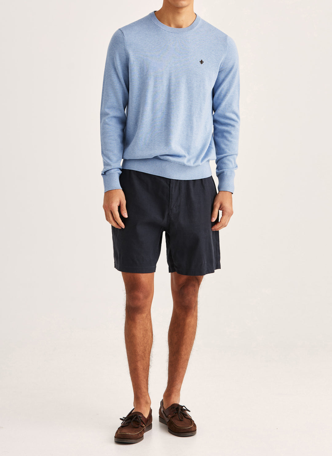 Morris Fenix Linen Shorts Blue