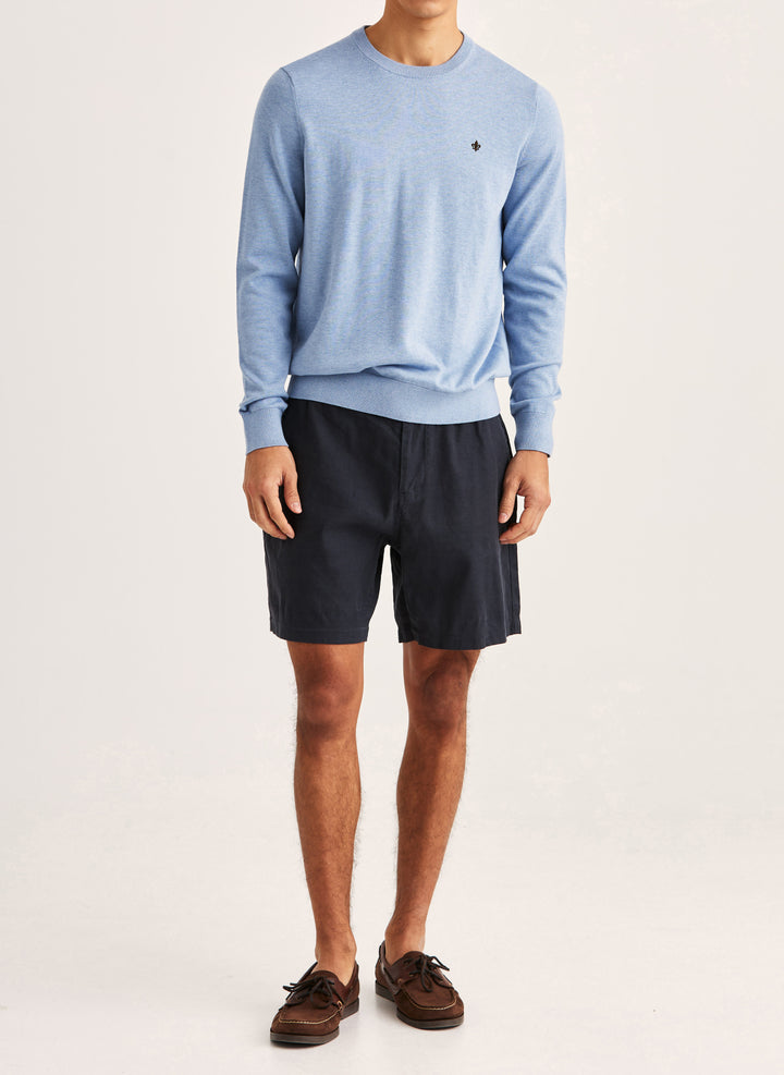 Morris Fenix Linen Shorts Blue