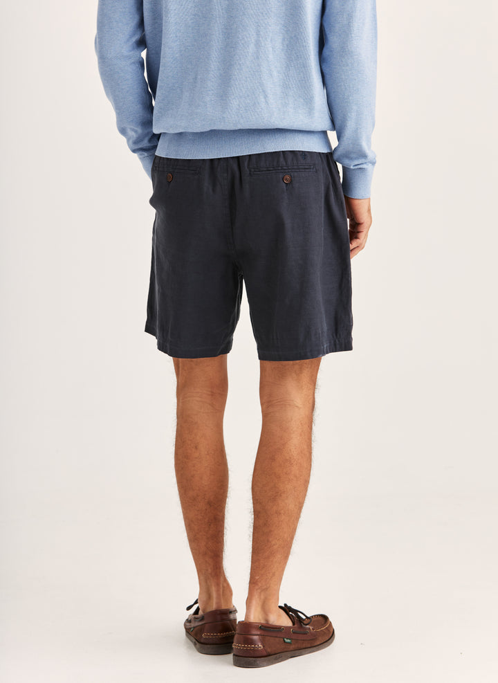 Morris Fenix Linen Shorts Blue