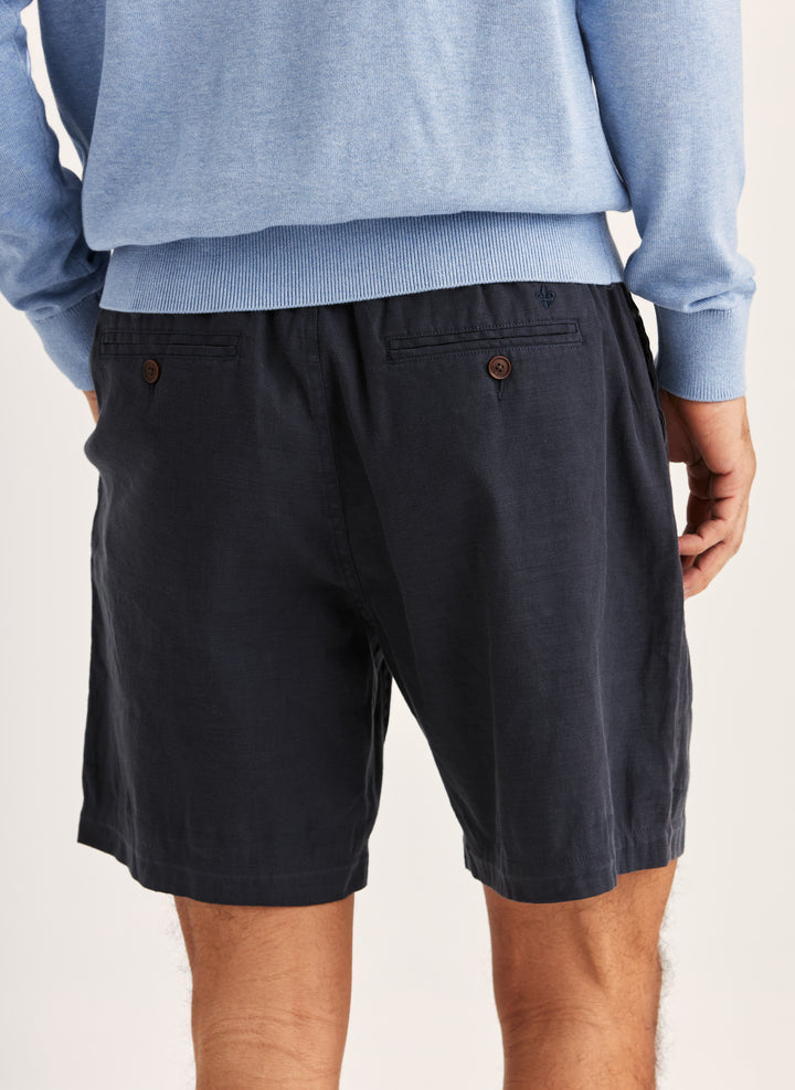 Morris Fenix Linen Shorts Blue