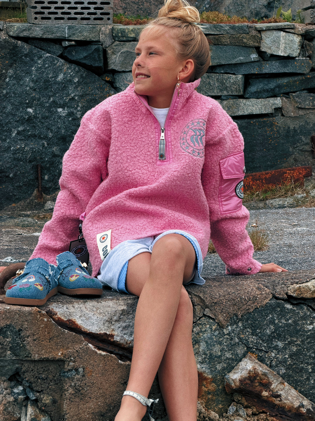 CAYA NINI HALF ZIP Kids Pink
