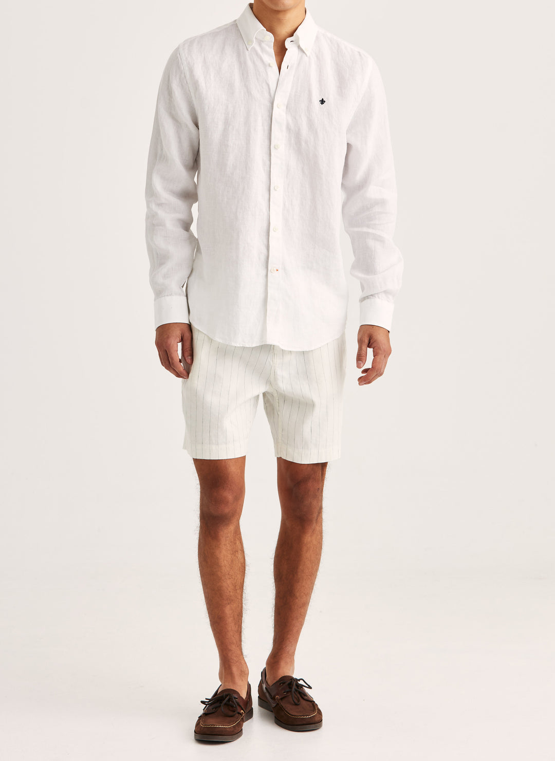 Morris Douglas Linen Shirt-Classic Fit Off White