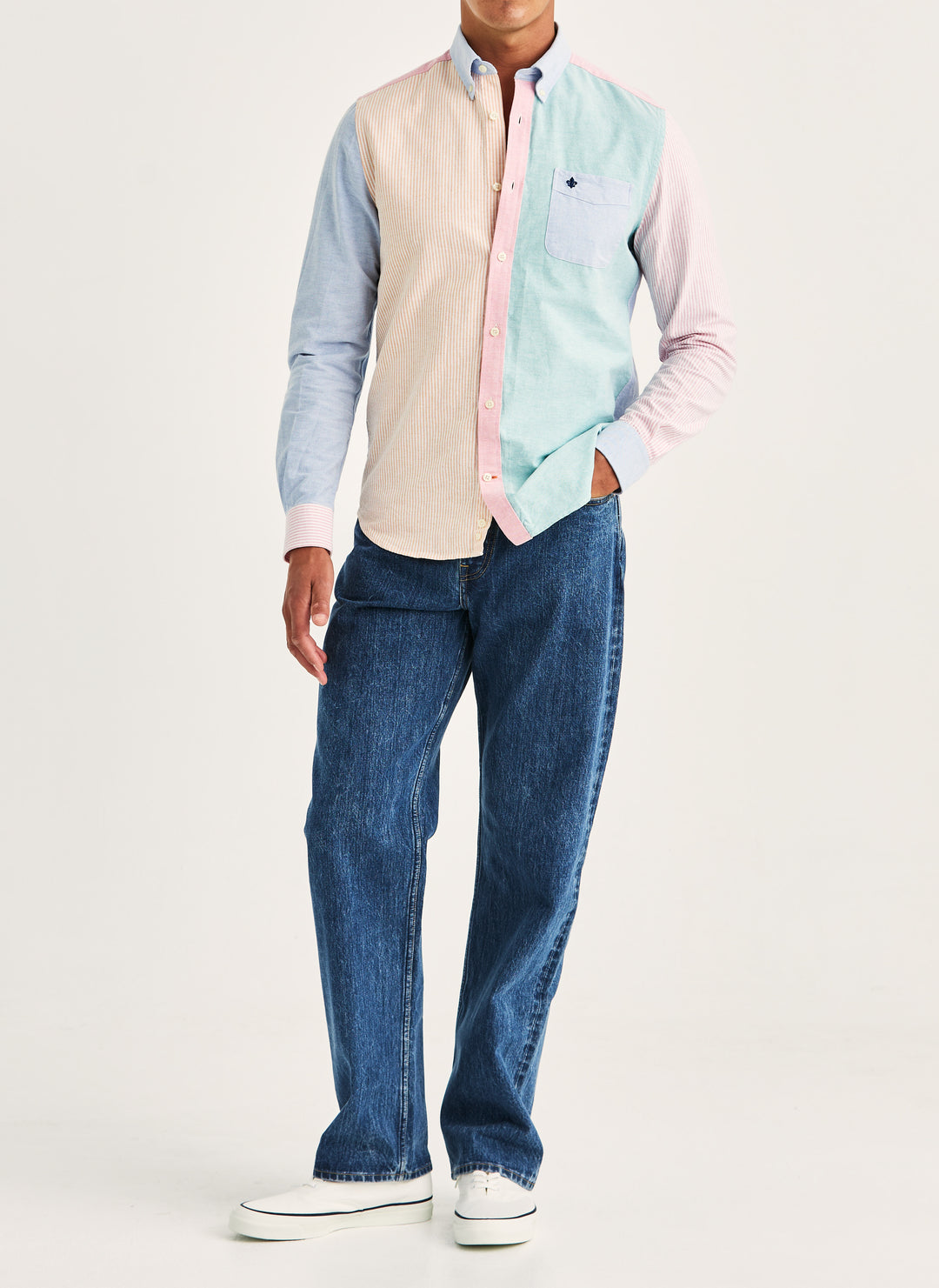 Morris Oxford Mix Shirt-Classic Fit Blue