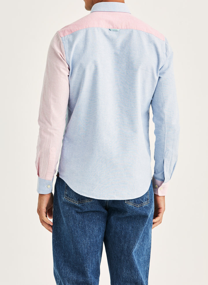 Morris Oxford Mix Shirt-Classic Fit Blue