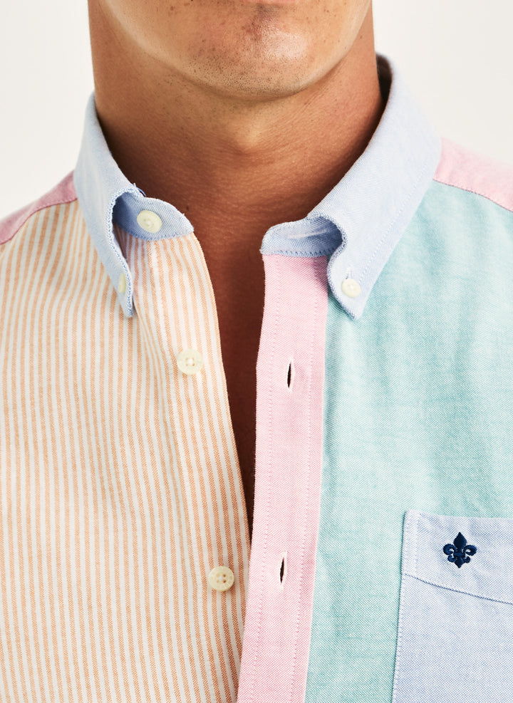 Morris Oxford Mix Shirt-Classic Fit Blue