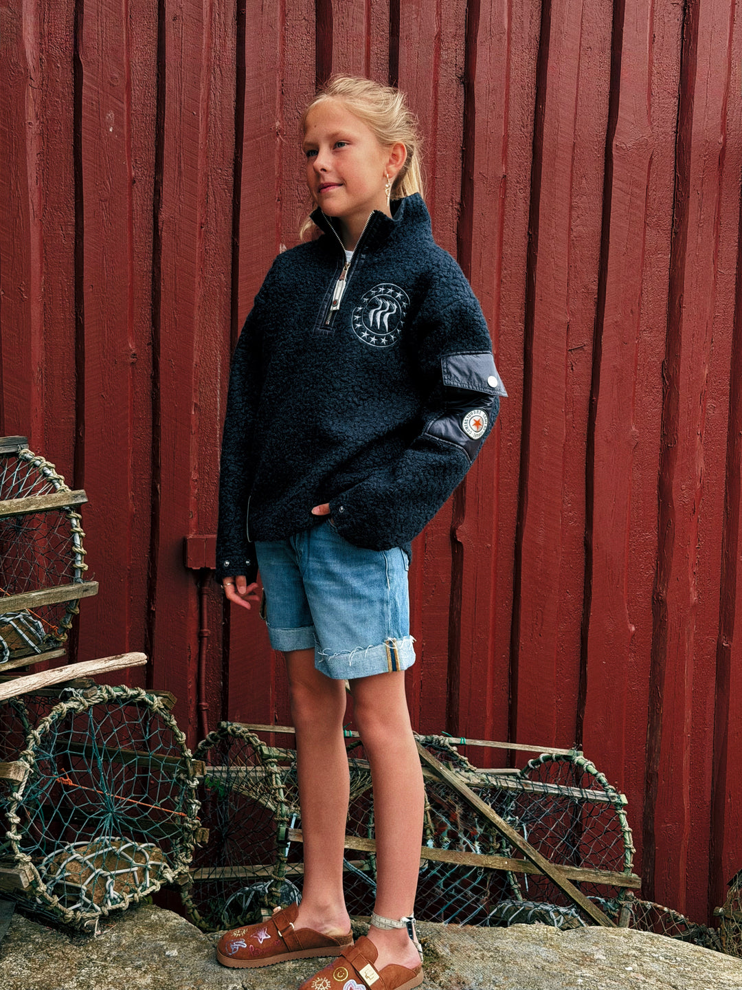 CAYA NINI HALF ZIP Kids Navy