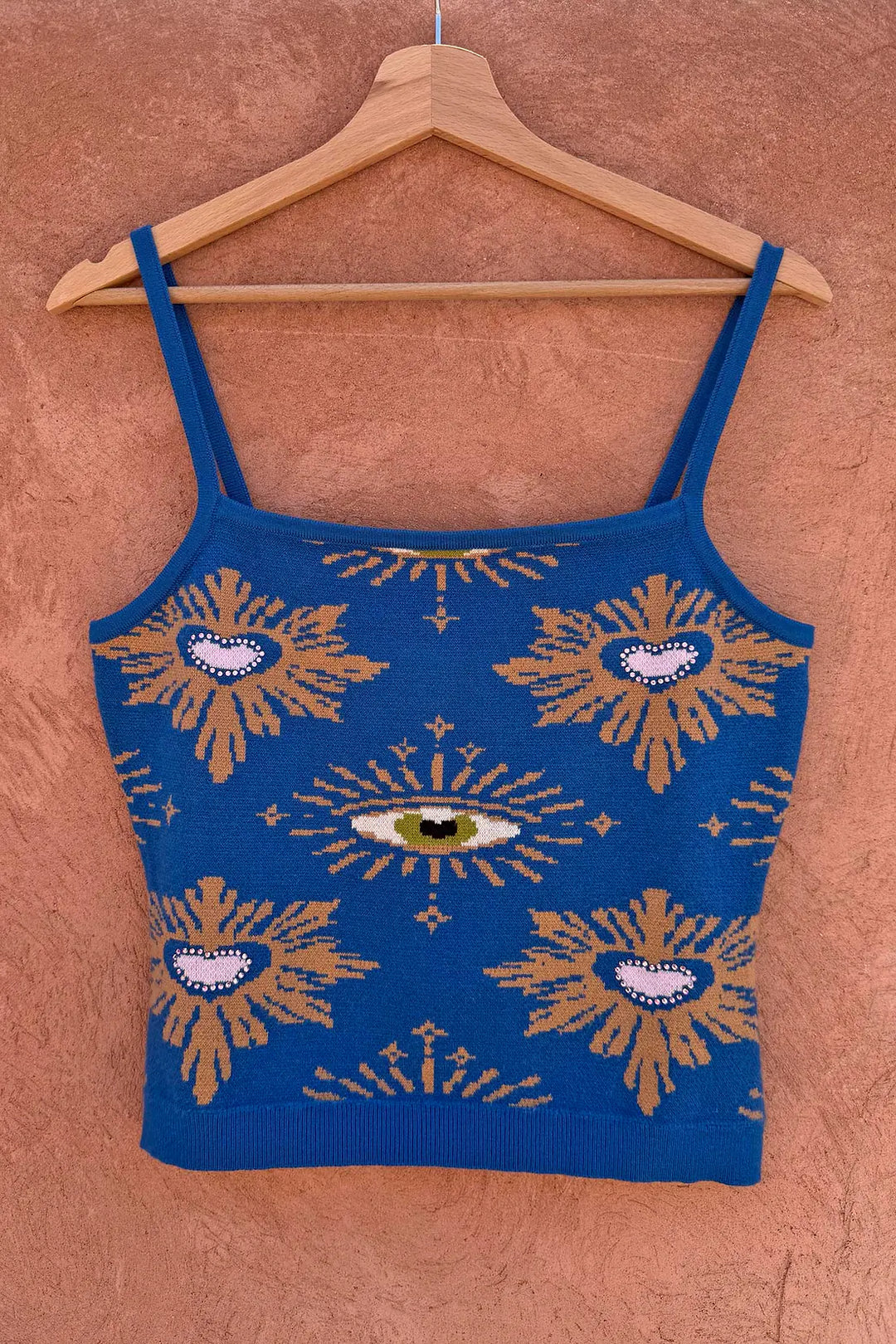 Never Fully Dressed Blue Eye Knitted Cami Top