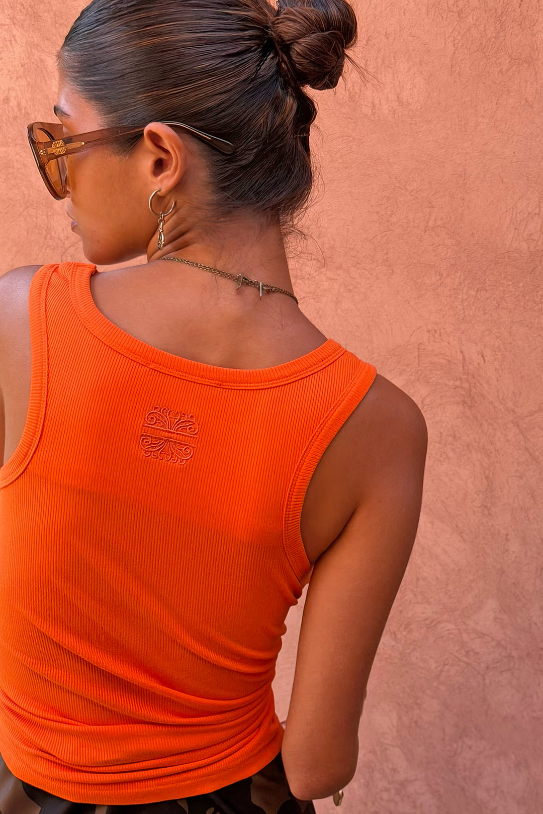 Never Fully Dressed Coral Scoop Neck Rib Tank