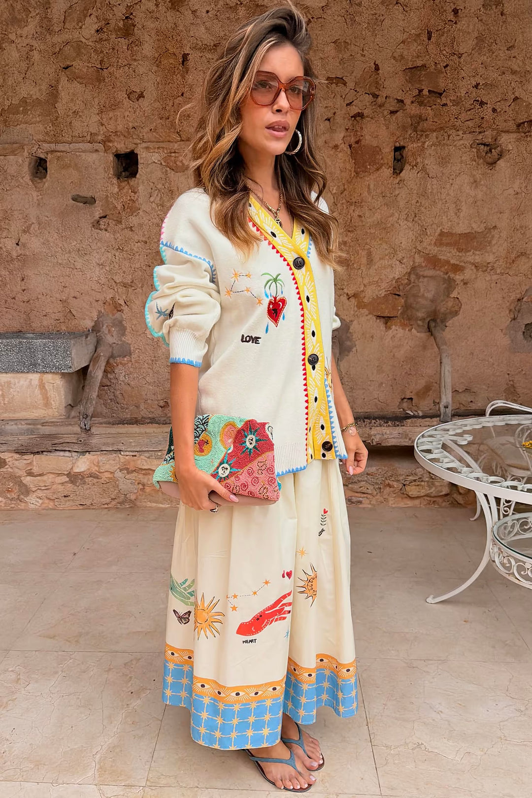 Never Fully Dressed Cream Celestial Martha Cardigan