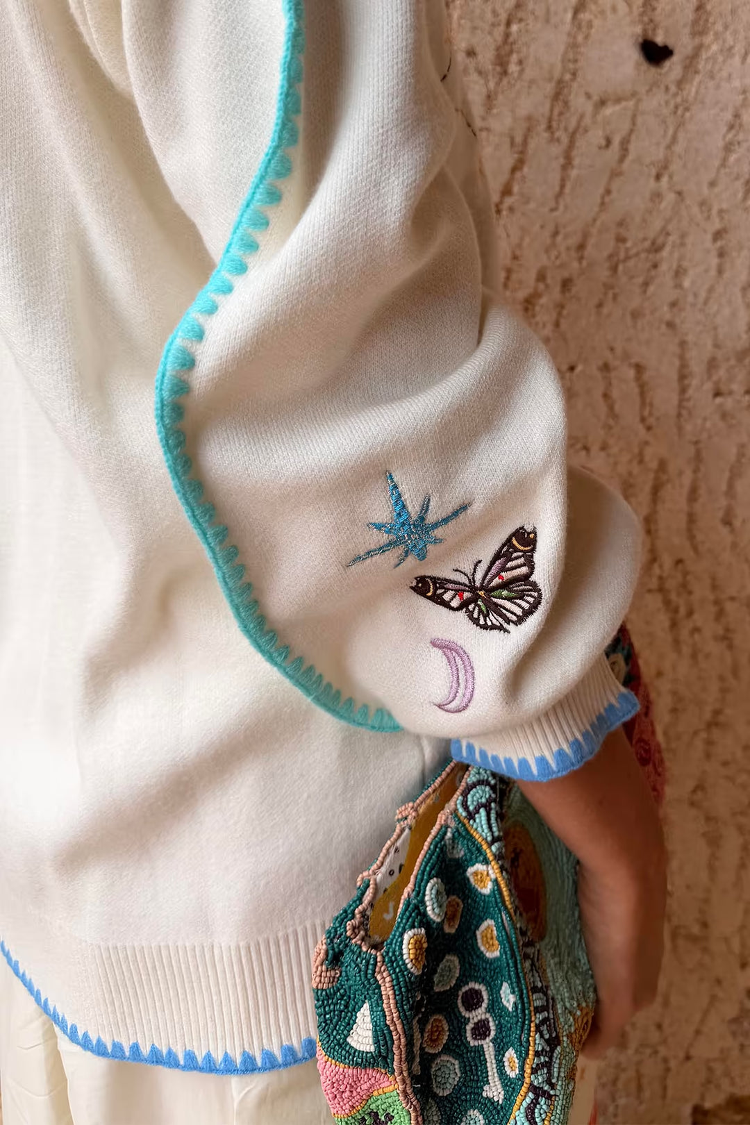 Never Fully Dressed Cream Celestial Martha Cardigan