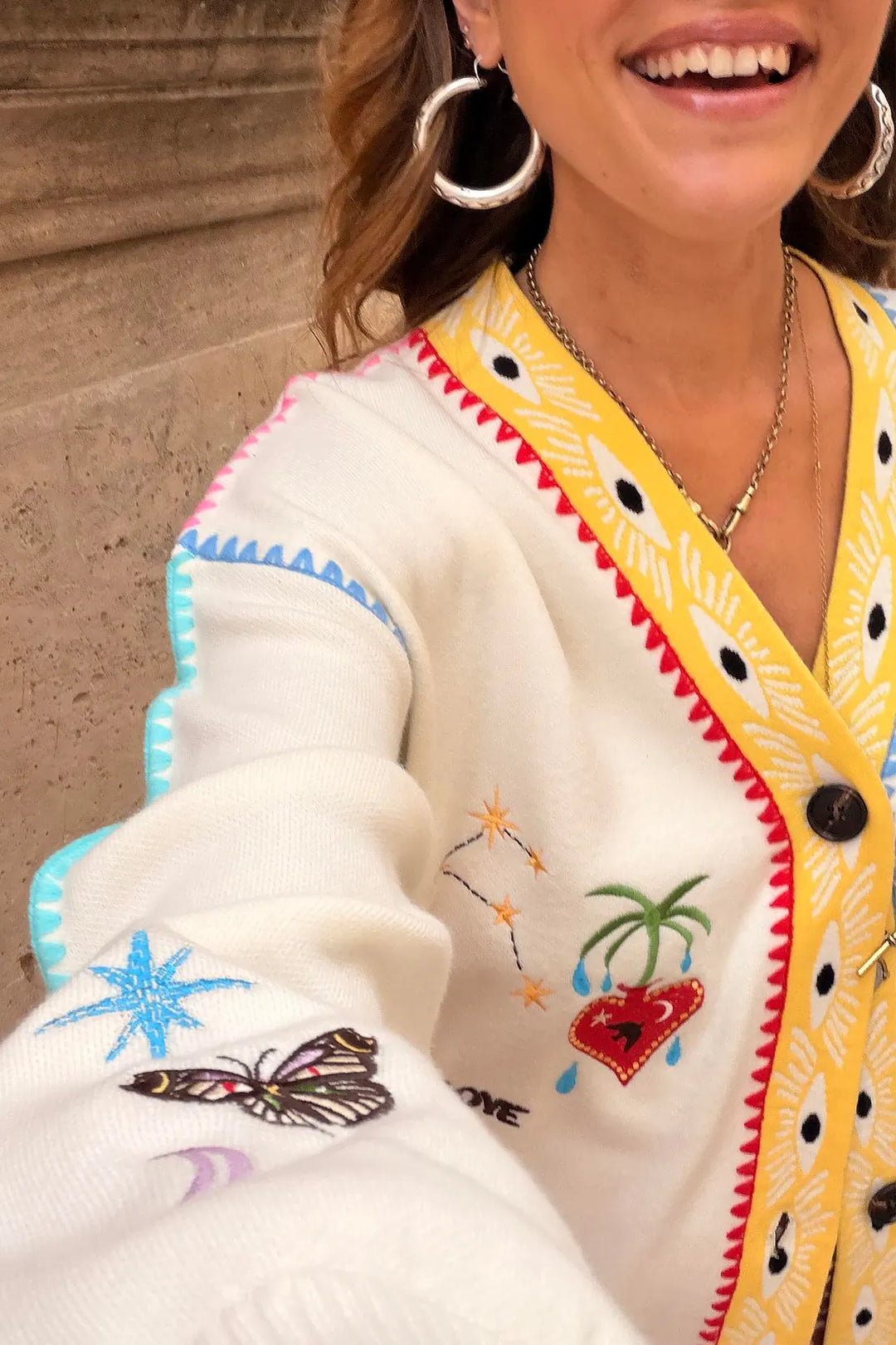 Never Fully Dressed Cream Celestial Martha Cardigan