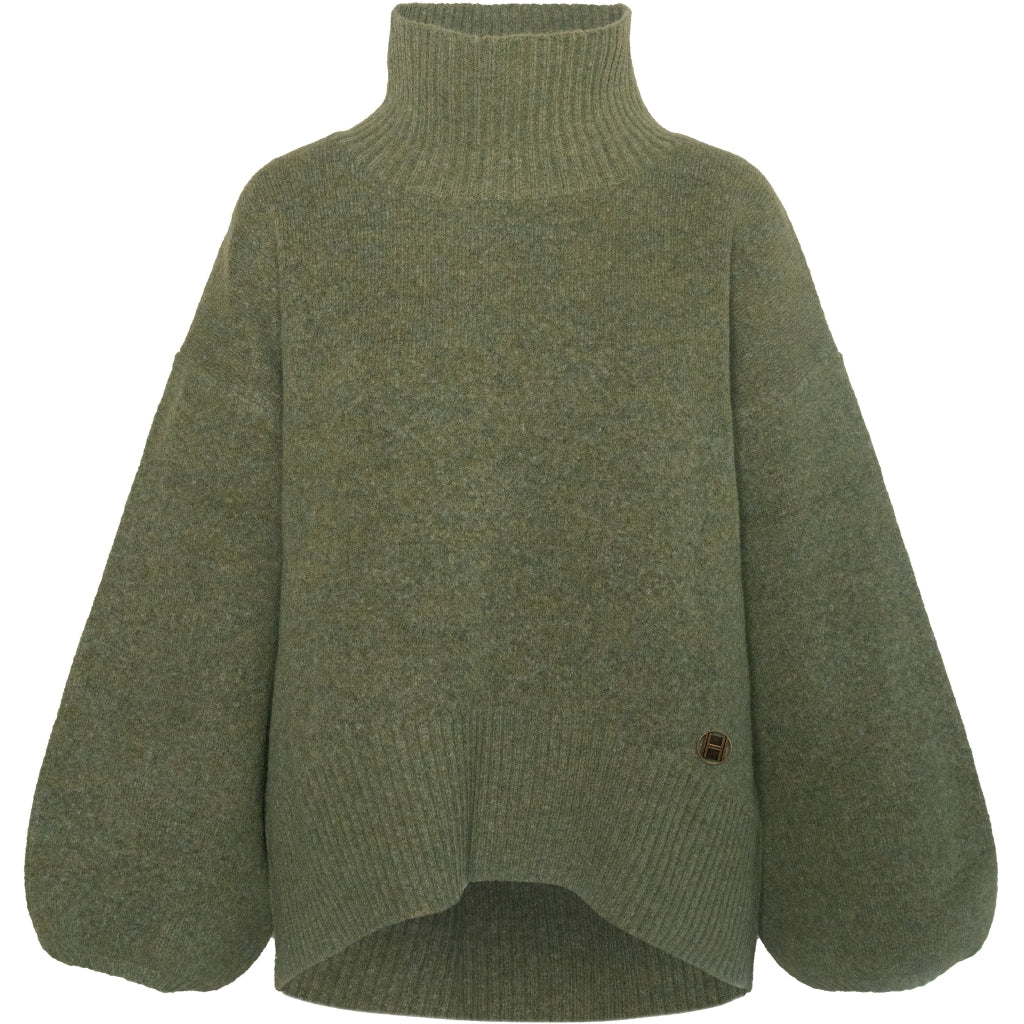 Hést Patch Short Sweater Winter Moss
