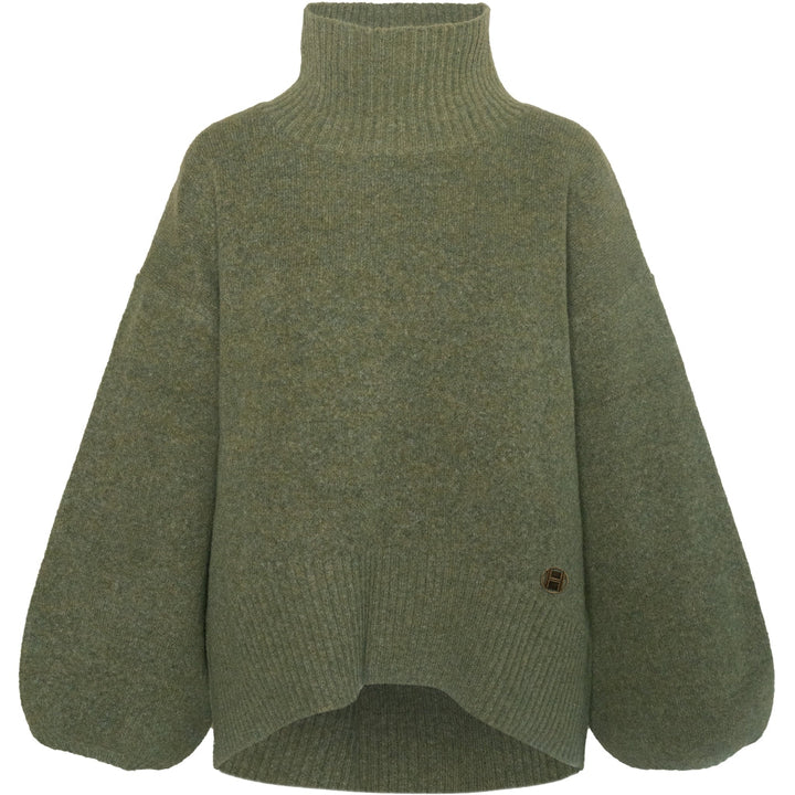 Hést Patch Short Sweater Winter Moss