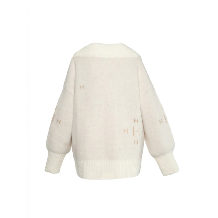 HÉST FAM V-NECK SWEATER WHITE