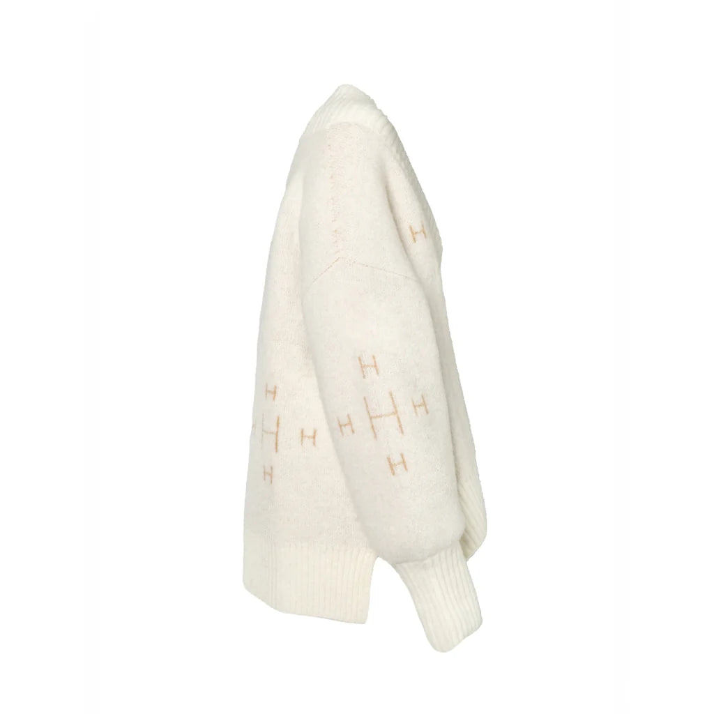 HÉST FAM V-NECK SWEATER WHITE