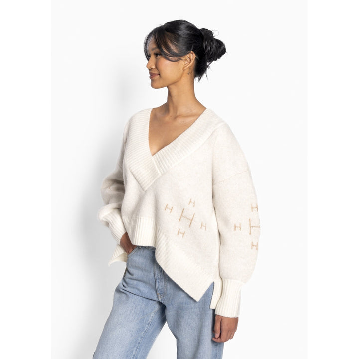 HÉST FAM V-NECK SWEATER WHITE