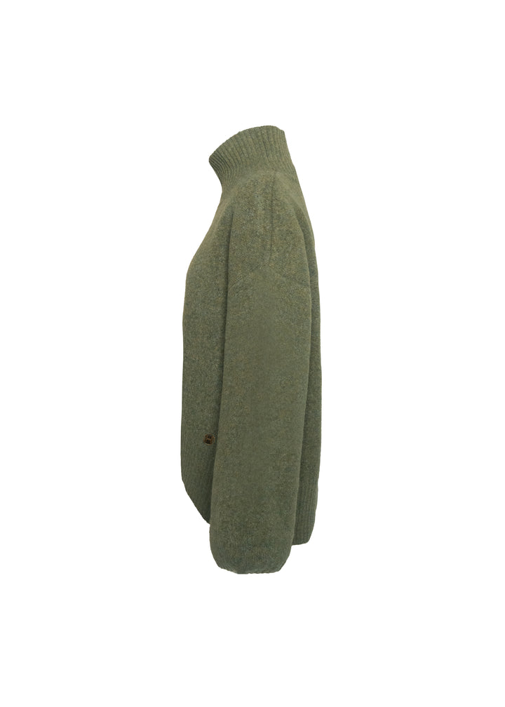 Hést Patch Short Sweater Winter Moss