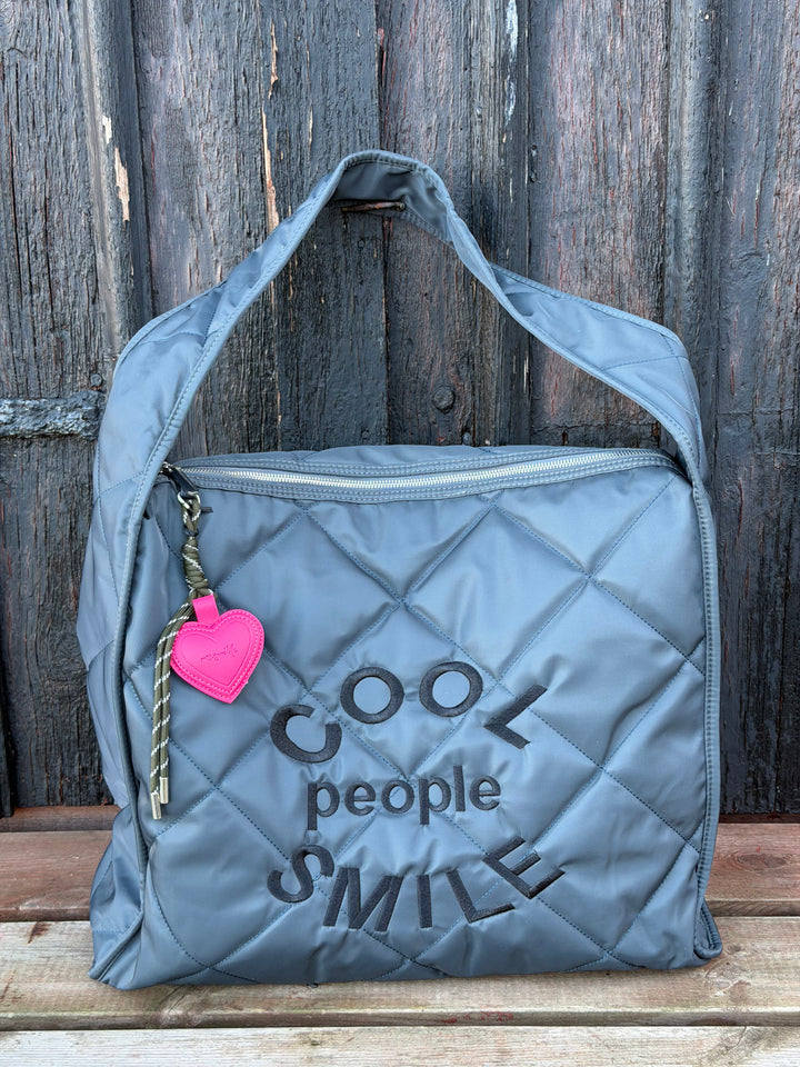 miss goodlife Quilted Bag Cool People Smile Anthracite