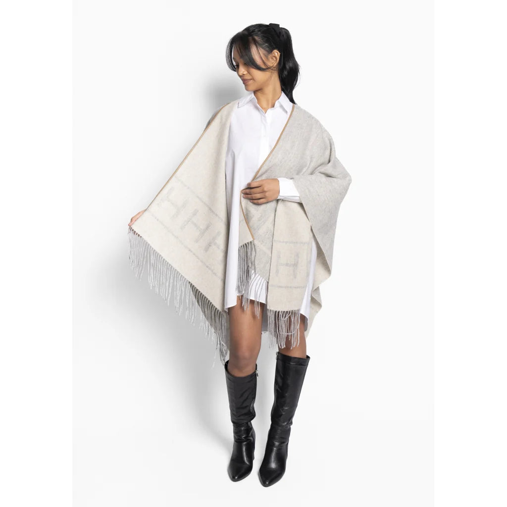 LONDON SHAWL GREY MELANGE