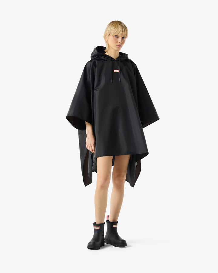 Hunter Packable Poncho Black