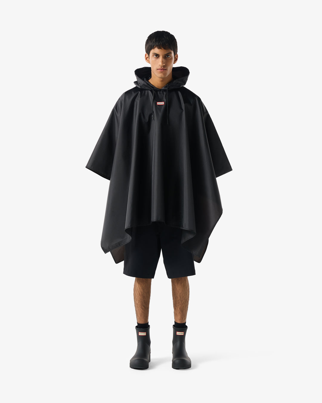 Hunter Packable Poncho Black