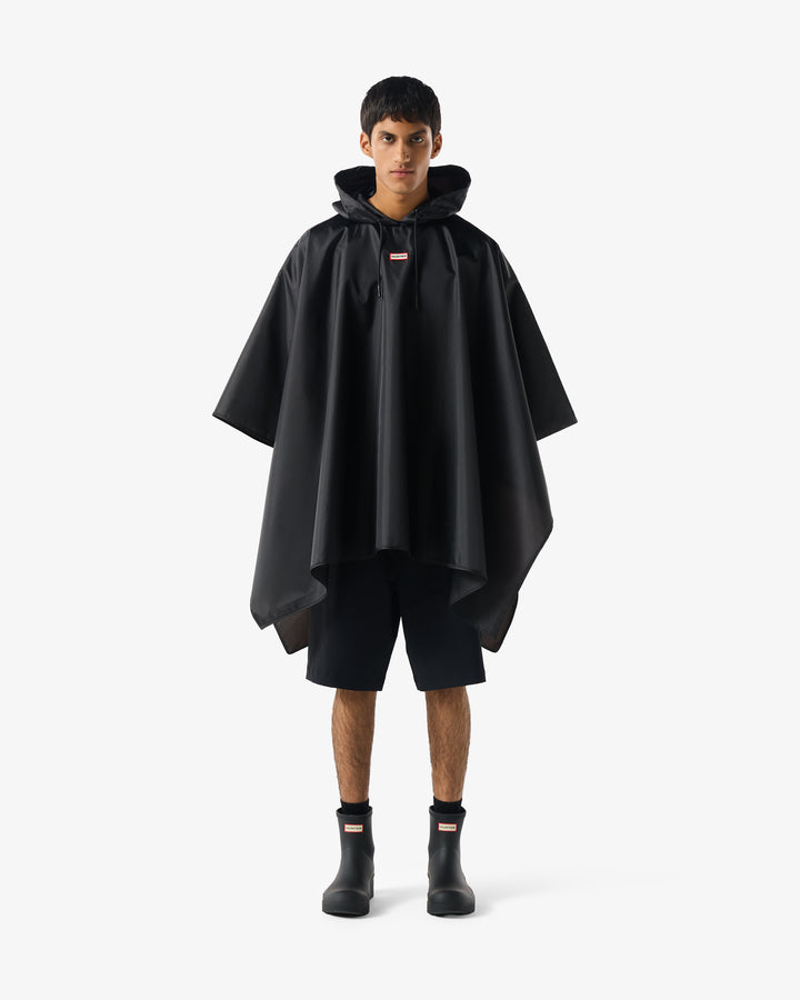 Hunter Packable Poncho Black