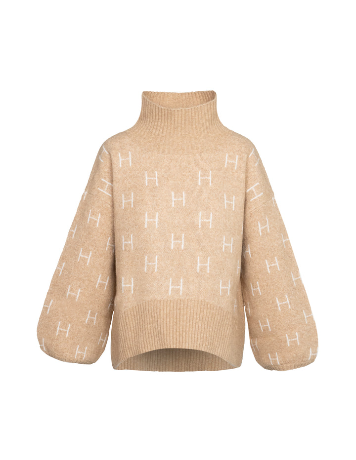 FAM SWEATER SHORT- LIGHT BEIGE